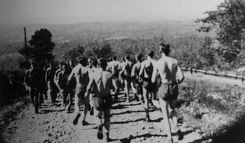 Easy Company, 2nd Battalion, 506th Parachute Infantry Regiment Running Currahee Mountain