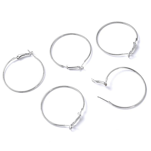 Buy Simply Silver 925 40mm Sleeper Hoop Earrings from Next India