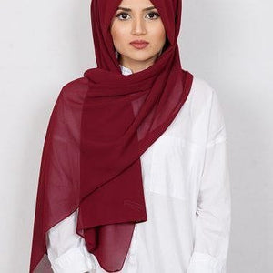 womens red scarf