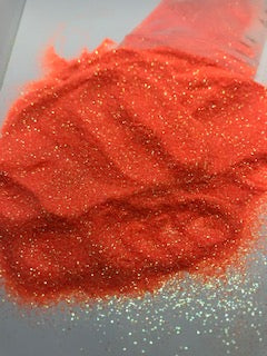 Fluorescent Neon Orange Glitter 