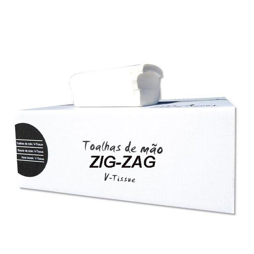 Papel Toalhas de Mão Zig Zag V-Tissue - 3000 Folhas