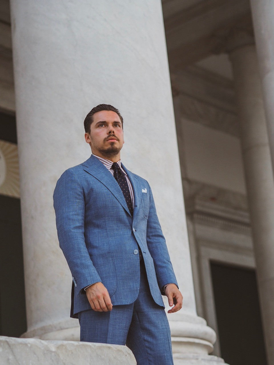 Light blue summer suit in Naples