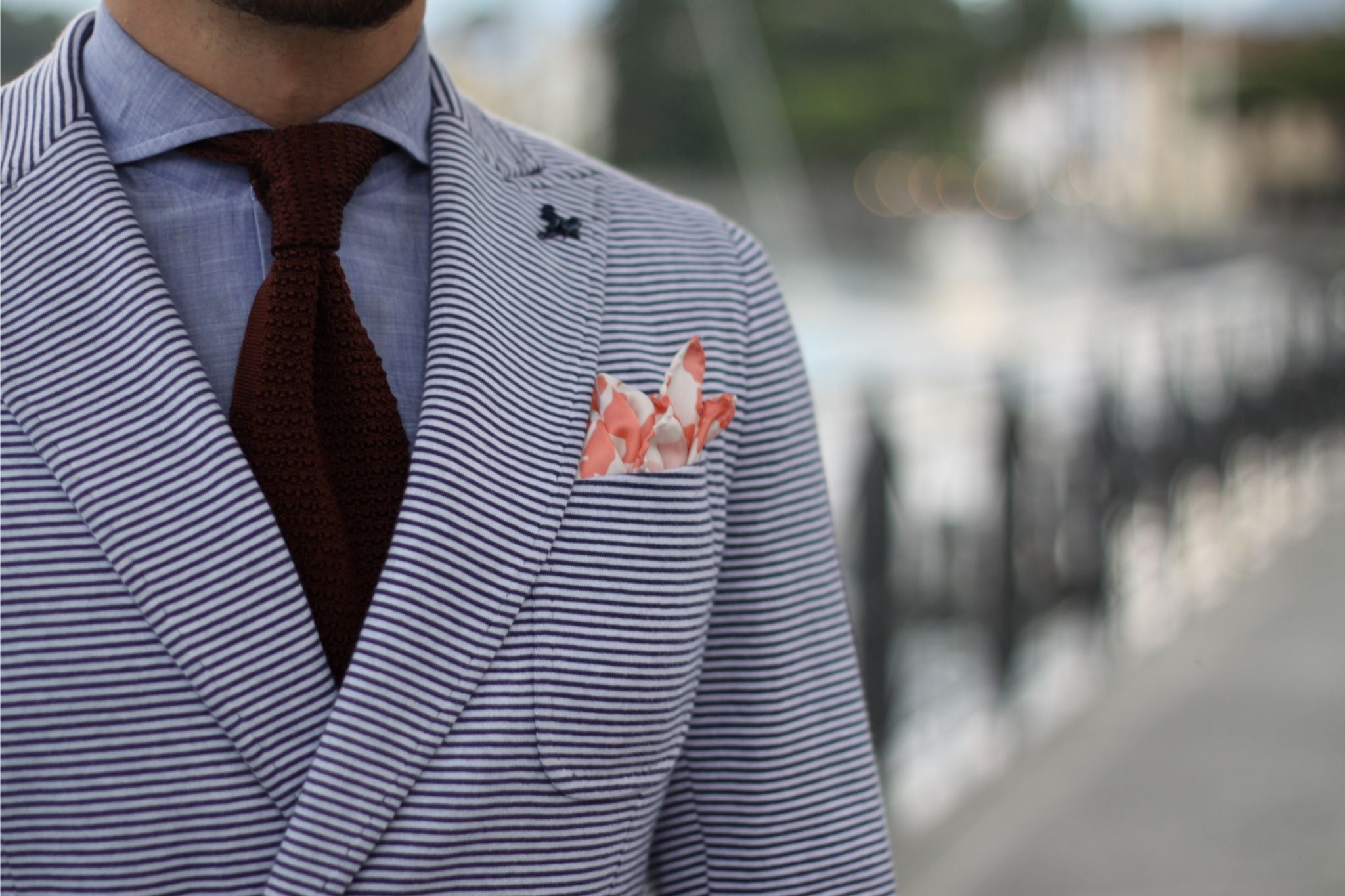 Tombolini striped blazer details