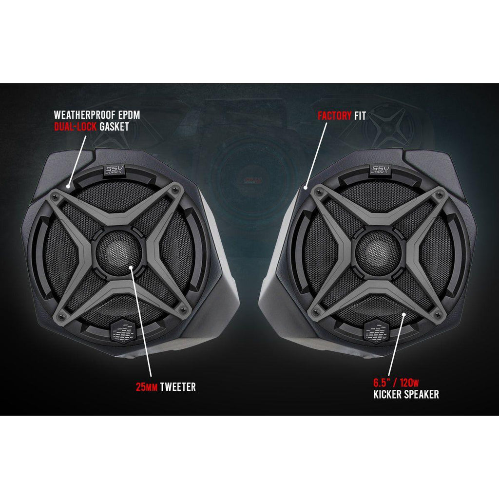 SSV Works Can Am X3 6.5" Front Speaker Pods Audio