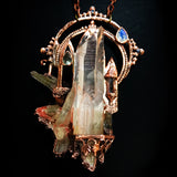 Castle Pendant, Castle Necklace, "Castle in the Sky" hand made by Soto Collective. Crystal Castle pendant