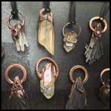 Copper Electroformed Crystal Pendants by Soto Collective