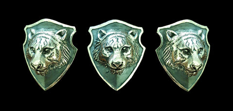 Silver Tiger pendant, Tiger pendant, silver Tiger Totem pendant sculpted by artist Aaron Hofman