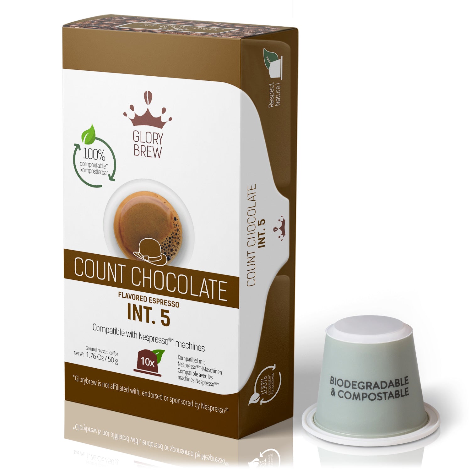 Image of Glorybrew Nespresso Compostable Pods - Count Chocolate 10ct