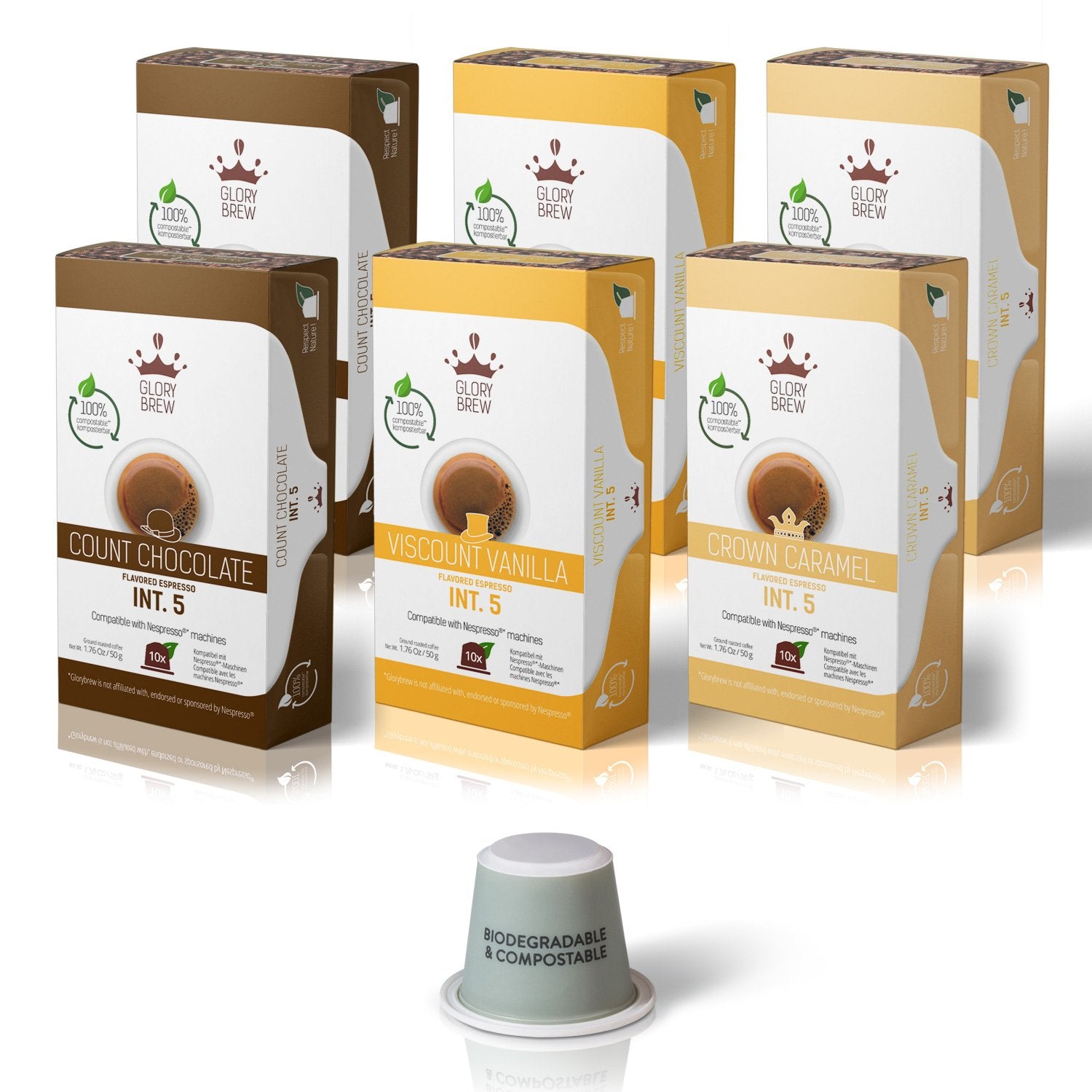 Image of Glorybrew Flavor Bundle - 60 Compostable Pods - Nespresso Compatible