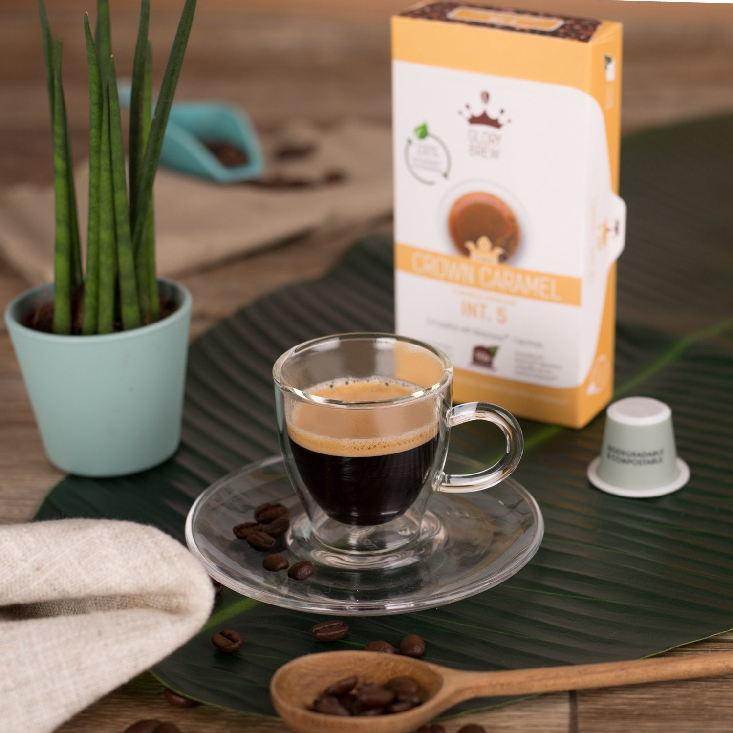 Glorybrew Nespresso Compostable Pods - Crown Caramel 10ct