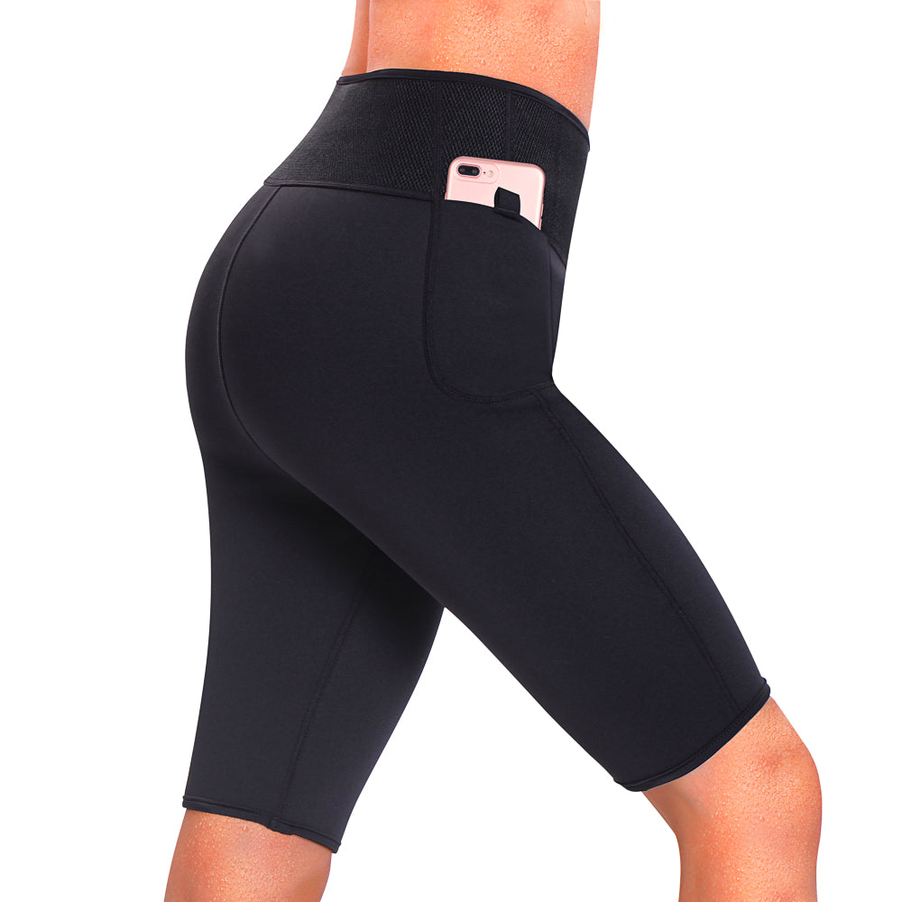 Slimming Pants, Knee Length Weight Loss Hot Thermo Sweat Sauna Neoprene  Workout Body Shapers - Walmart.com