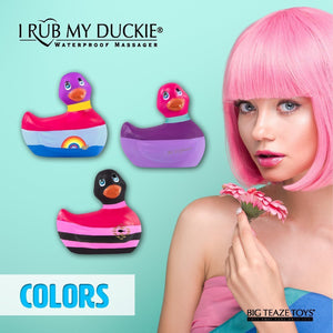 Rainbow Pride, I Rub My Duckie, Bath Massager Toy Bath & Body It's the Bomb Purple Duckie Purple Stripes  