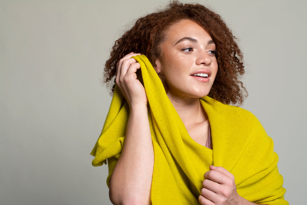 Golightly Cashmere Wrap in Dandelion Yellow