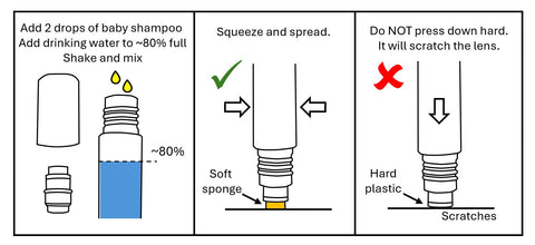 How to use the Snake & Pig DIY anti-fog applicator bottle