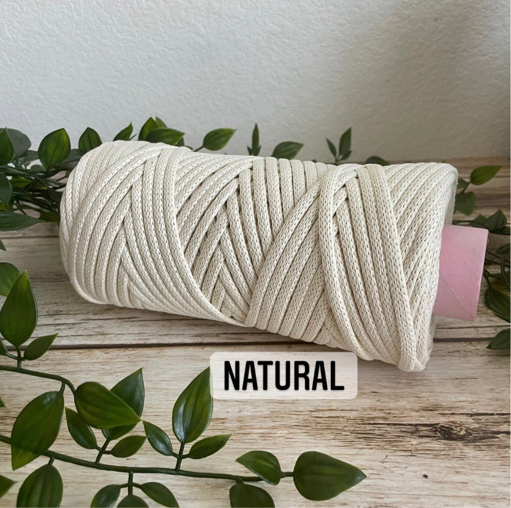 SewLab Single Strand Cotton (20m, 4mm) Macrame Cord Thread for Crafts,  Macrame DIY (Mint Green) 