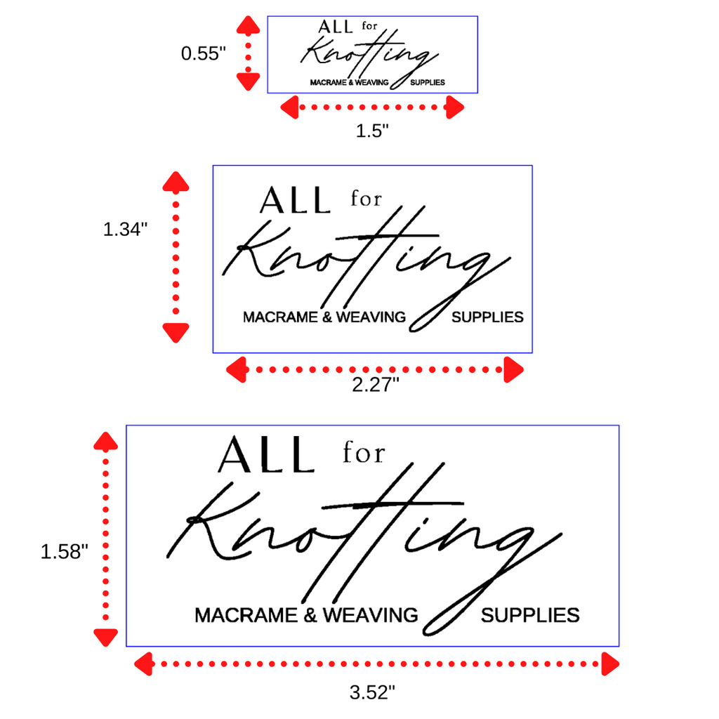CUSTOM LOGO STAMP, Pre-inked Rubber Stamp, All for Knotting LLC