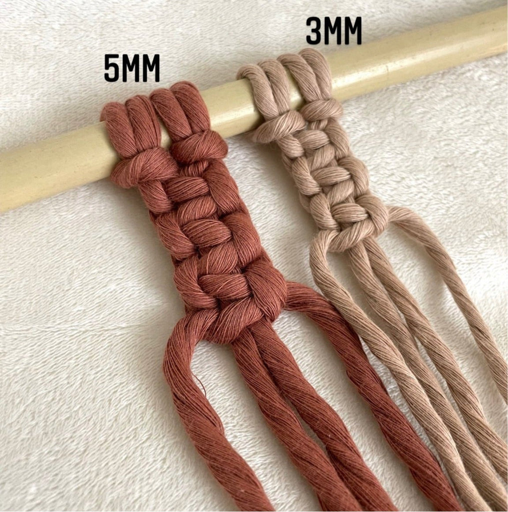 Macrame Supplies, 3mm AND 5mm Single Strand Macrame Cord, All for Knotting
