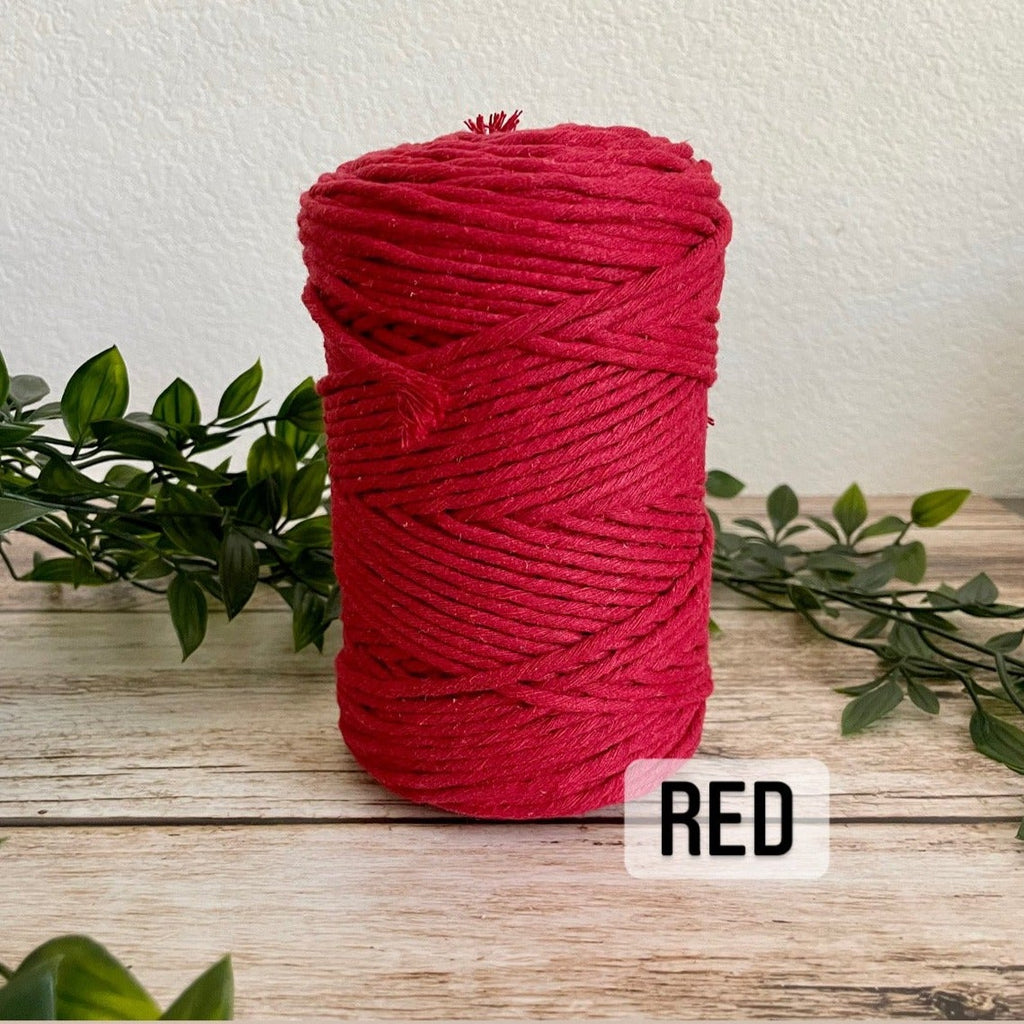 Red Cotton Rope Macrame Cord Twisted Cotton Cord Knitting - Temu