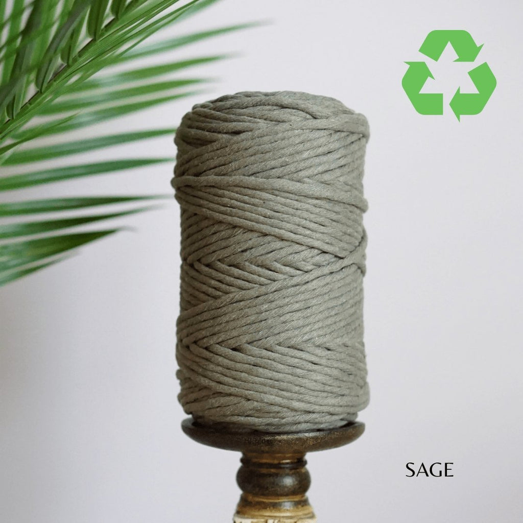 Sand 3 mm. Macramé Cotton Cord (Single Strand) - 150 mtr - 500 gram