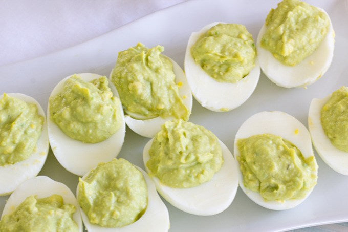 Avocado ranch deviled eggs