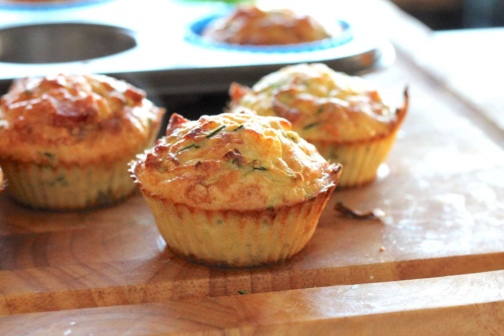 Low Carb Breakfast Idea: Ham & Zucchini Muffins