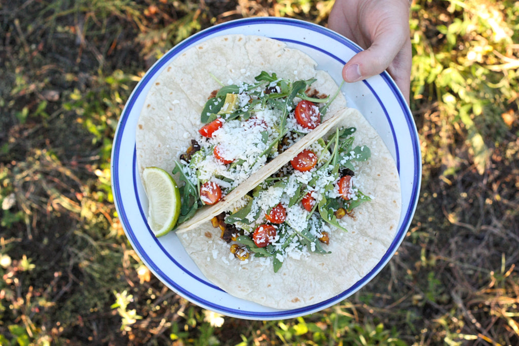 Camping breakfast tacos