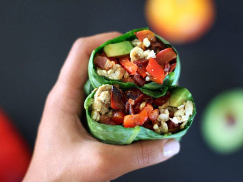 Breakfast Burrito Collard Wraps