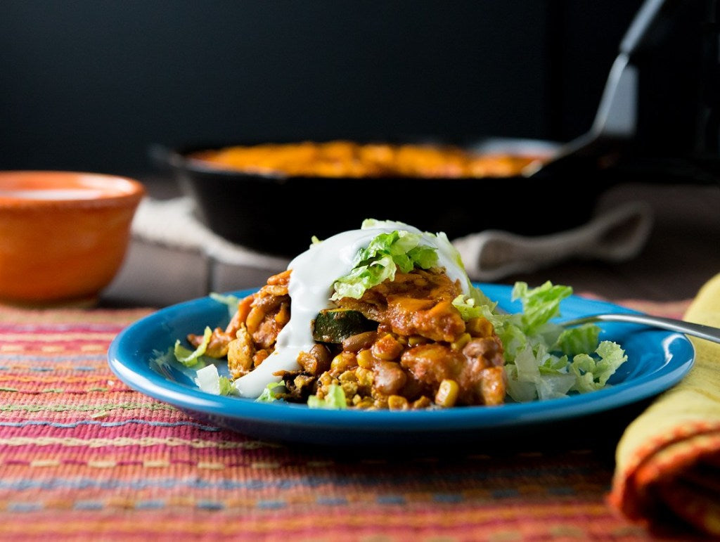 Vegetarian breakfast enchiladas