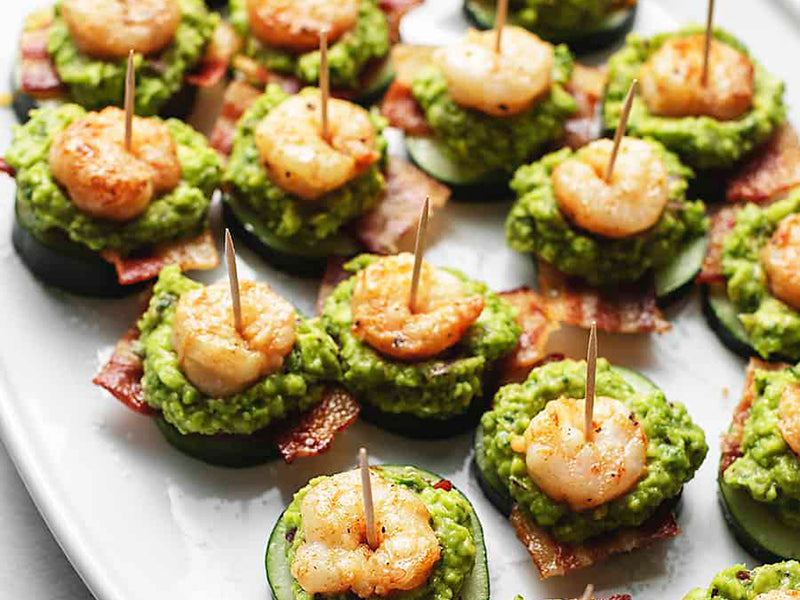 Bacon shrimp appetizers