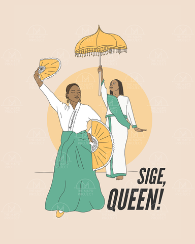 Sige Queen Kultura Illustration