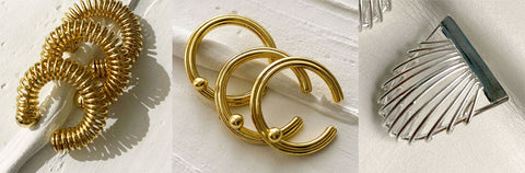 gold vermeil silver ear cuffs colombian jewelry