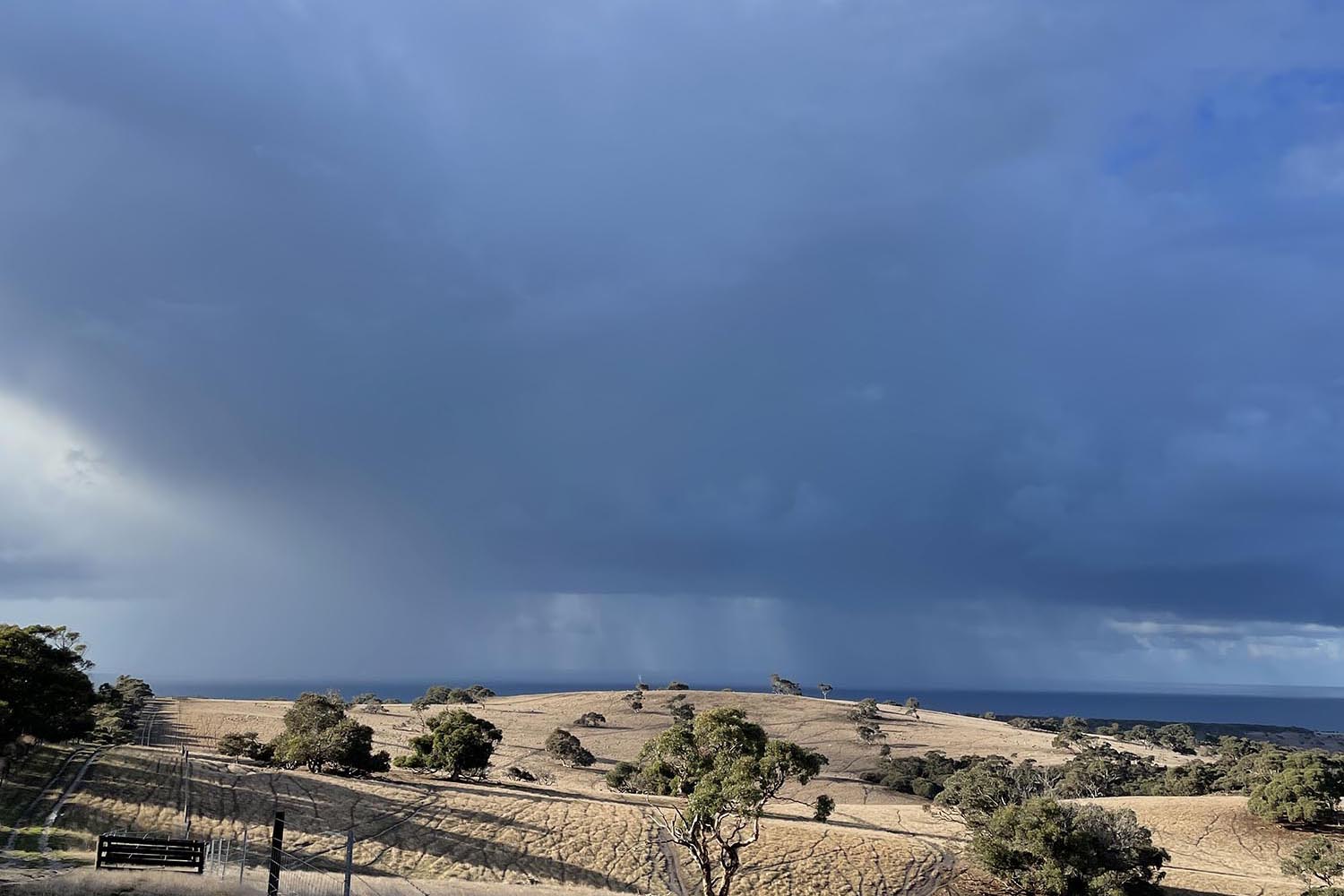 Storm clouds ahead. Hiking the Heysen Trail along the south coast.