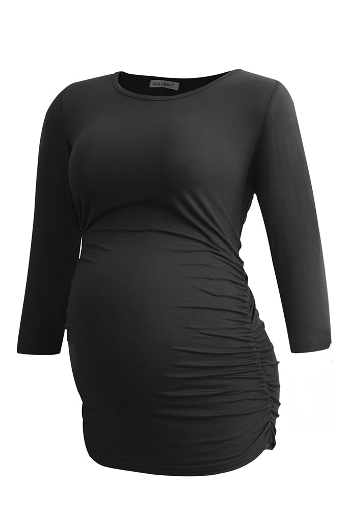 Plus Size - Maternity Super Soft Scoop Neck Nursing Short Sleeve