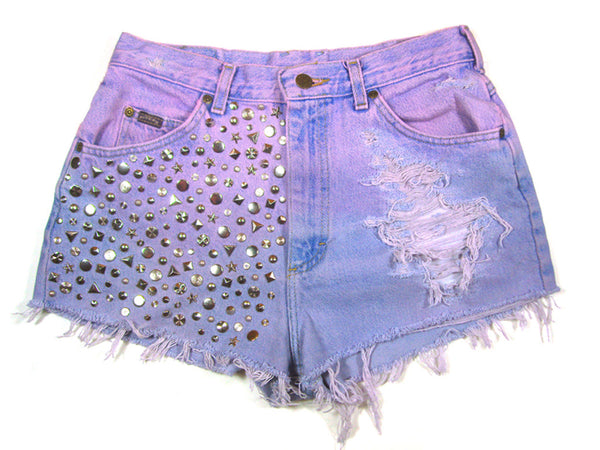 Dip dyed Studded Vintage Shorts – Created by Fortune