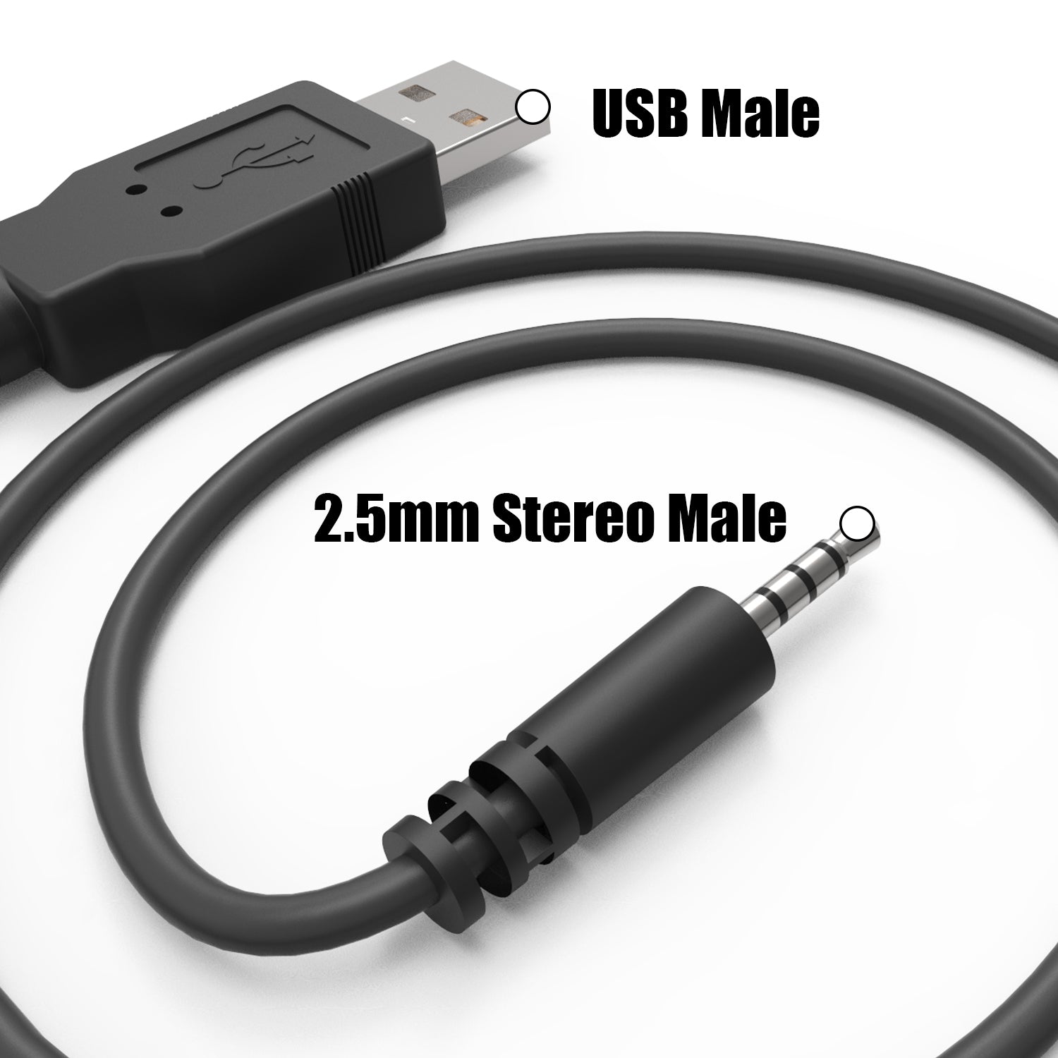 Replacement USB Charging Cable for JBL Synchros E40BT/E50BT/J56BT 2.5mm Ancable