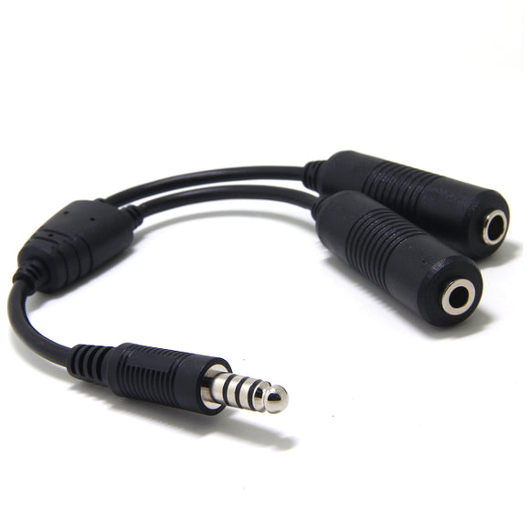 Aviation Headset Replacement Cable For David Clark Avcomm Pilot Ancable