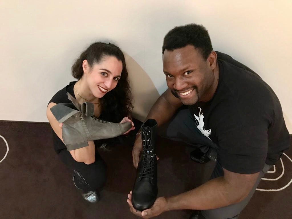 Marine Lauren Fabre and Nick King combat boots