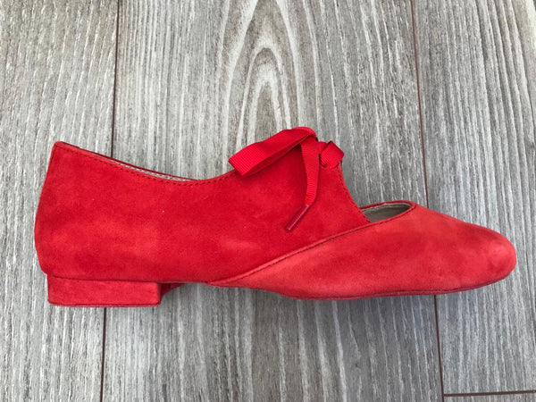 red jazz boots