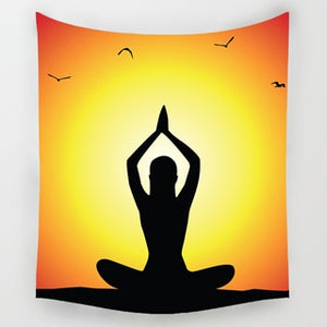 Indian Meditation Explore Printing Tapestry Beach Throw Mat Yoga