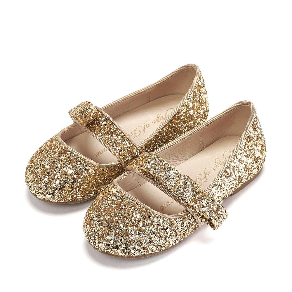 Designer Children Mia Glitter Gold Shoes For Baby Girls – Age of Innocence