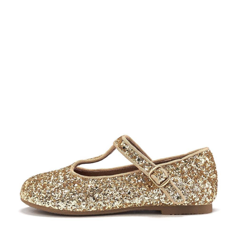 Designer Children Abigail Glitter Gold Shoes for Baby Girls – Age of ...