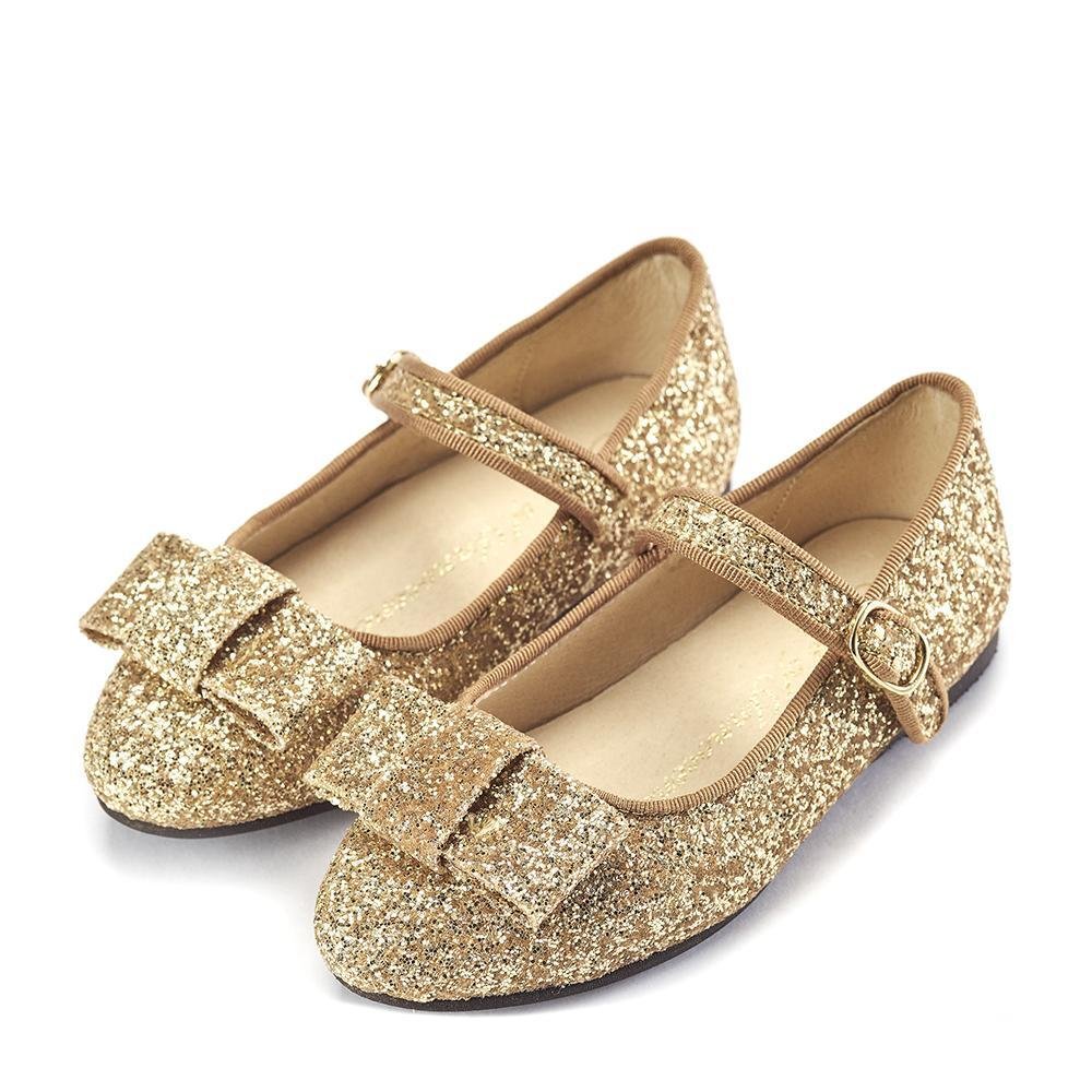 Designer children Ellen Glitter gold shoes for Baby Girls – Age of ...
