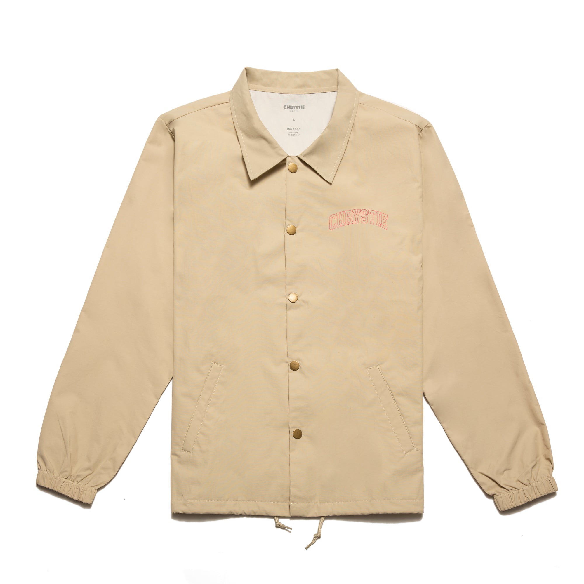 Load image into Gallery viewer, Collegiate Logo Coach Jacket_Ivory
