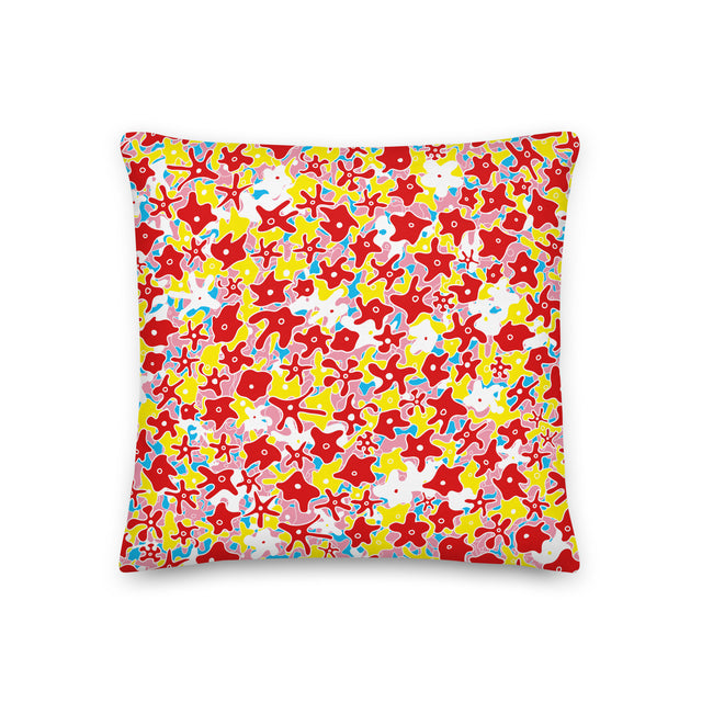 Picture of Petalfall Blue, Pink, Red & Yellow Cushions