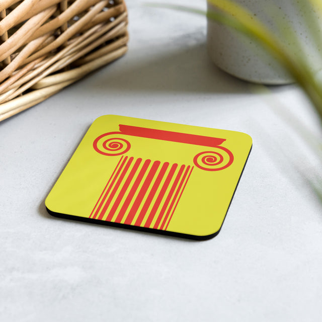 Picture of Ionic Column Red & Yellow Coaster