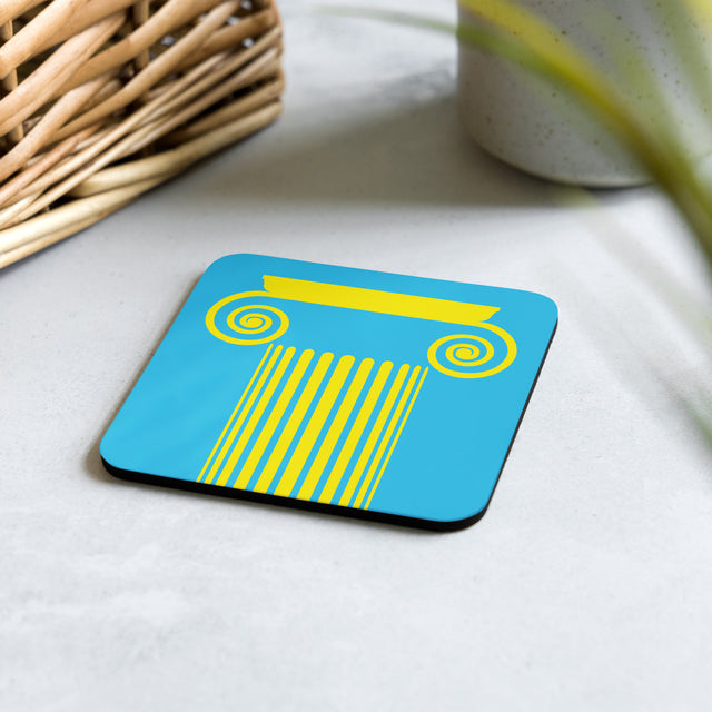 Picture of Ionic Column Blue & Yellow Coaster