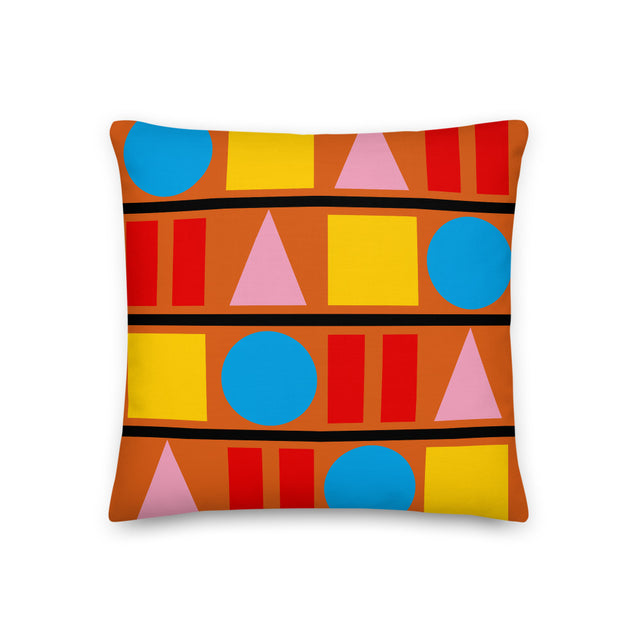 Picture of "Perambulating on the Piccadilly Line" Spanish Orange Cushions