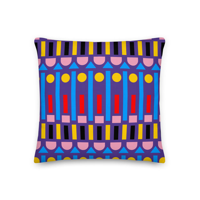 Picture of "Victoria Line Vernacular" Royal Purple Cushions