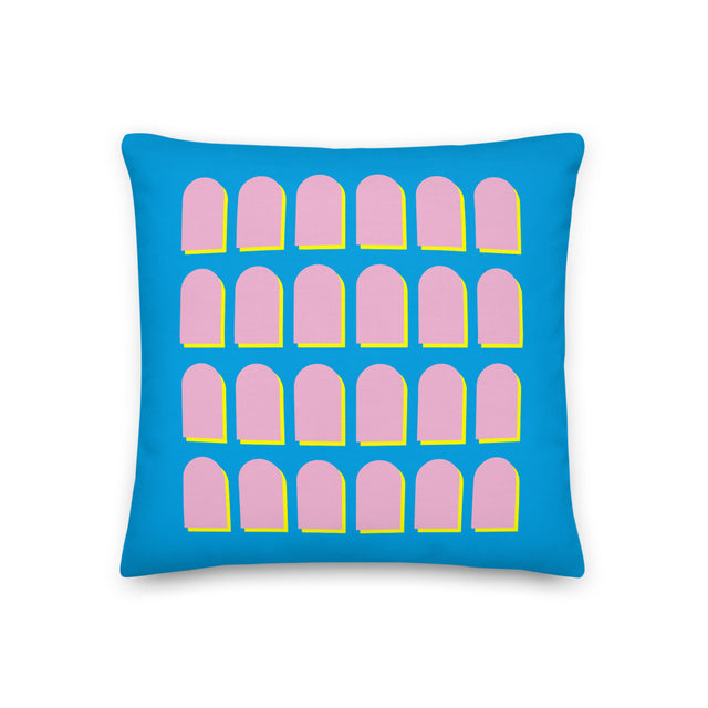 Picture of Blue Ground & Pink Arches Cushions