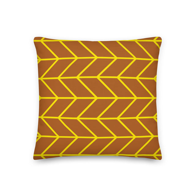 Picture of Yellow & Brown Plywood Hatch Cushions